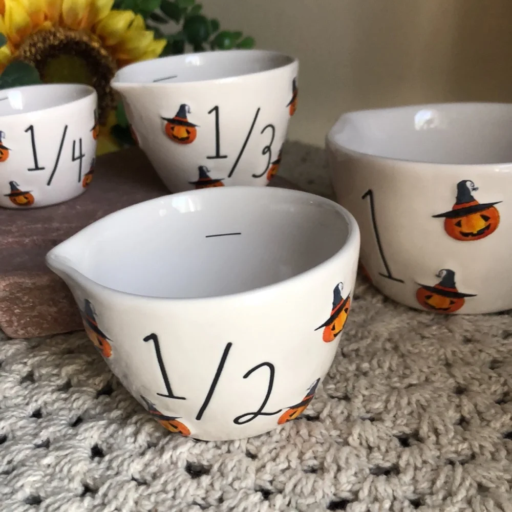 Rae Dunn Halloween Jack O Lantern Measuring Cups